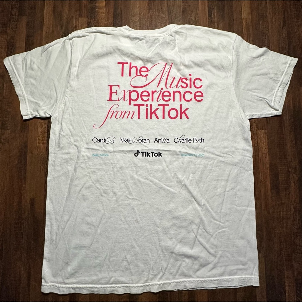 White TikTok Music Experience Graphic Tee
